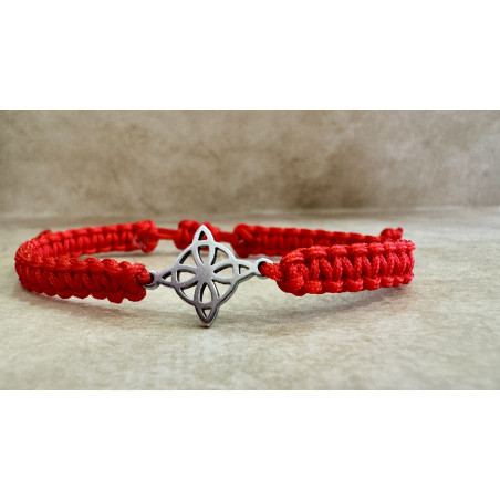 Pulsera Nudo de Bruja | Macramé Rojo