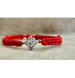Pulsera Nudo de Bruja | Macramé Rojo