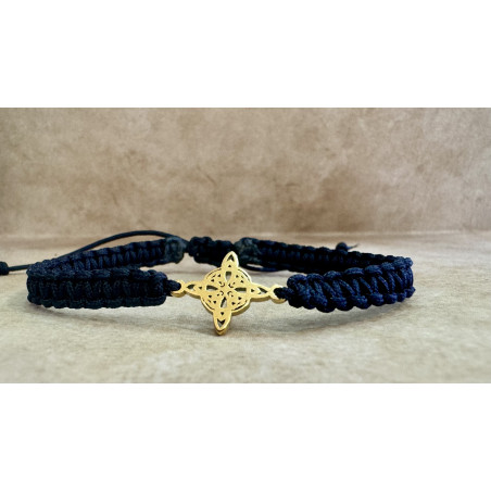 Pulsera Nudo de Bruja | Macramé Negro