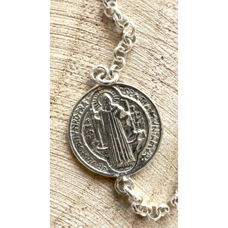 Pulsera Sello Plata San Benito