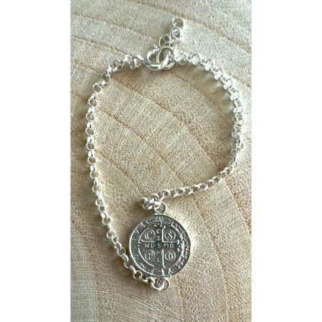 Pulsera Sello Plata San Benito