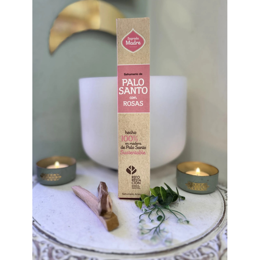 Palo Santo con Rosas- Incienso Artesanal